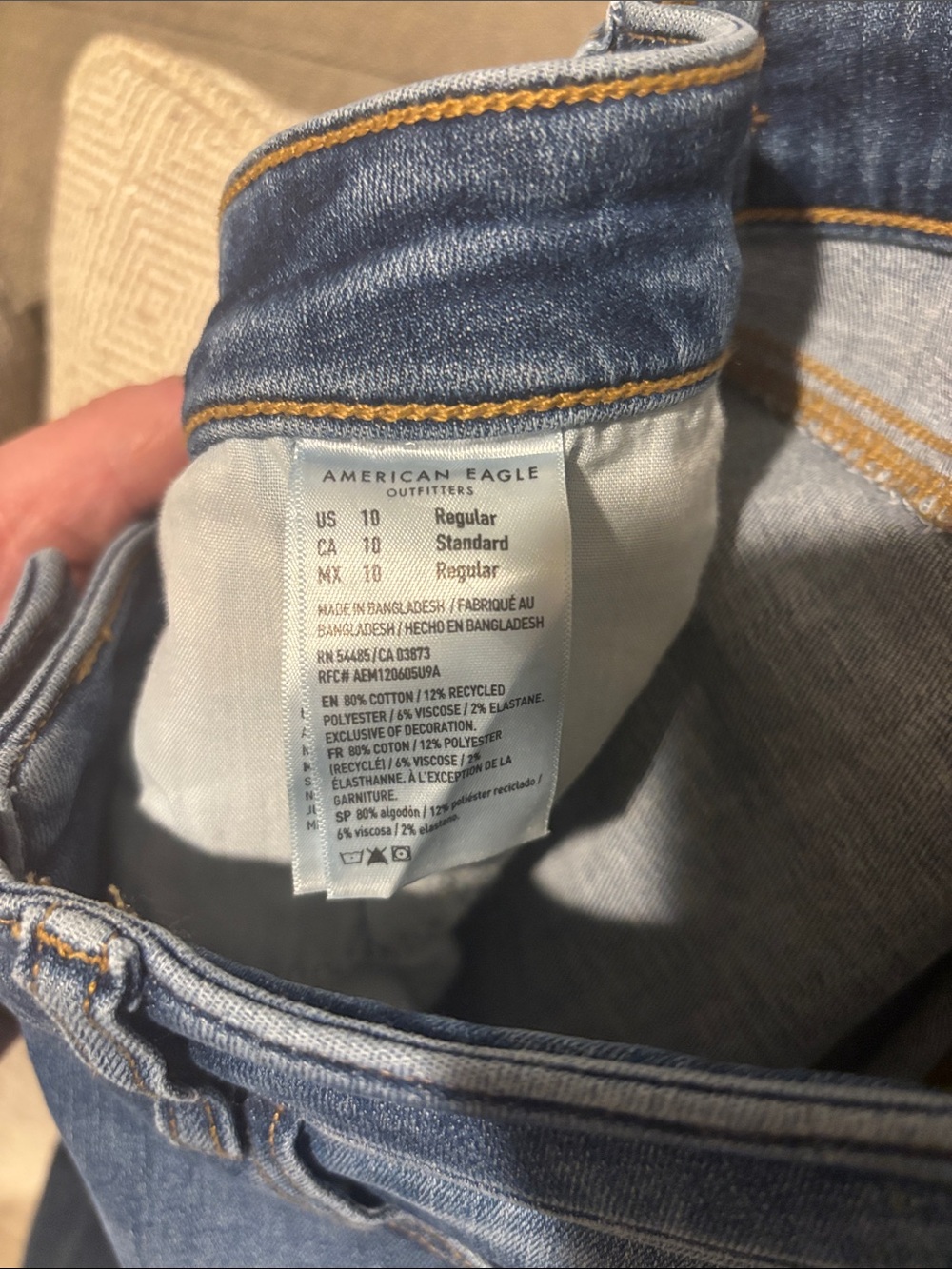 American Eagle Outfitters Medium Blue Women's Skinny Jeans - Picture 4 of 4